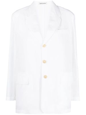 Low Classic single-breasted button blazer - White