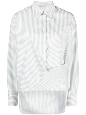 Low Classic striped long-sleeve shirt - White