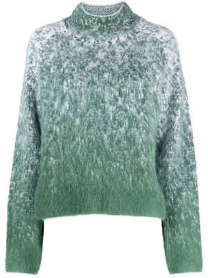 Low Classic two-tone brushed-finish jumper - Green