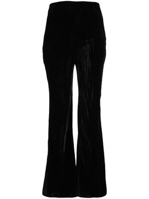 Low Classic velvet-effect bootcut trousers - Black
