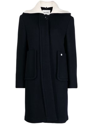 Low Classic wide-collar single-breasted coat - Blue