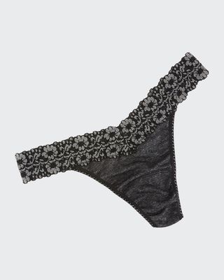 Low-Rise Heather Jersey Thong