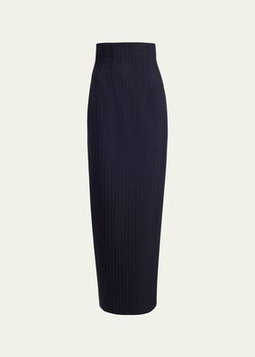 Loxley Pinstripe Pencil Skirt