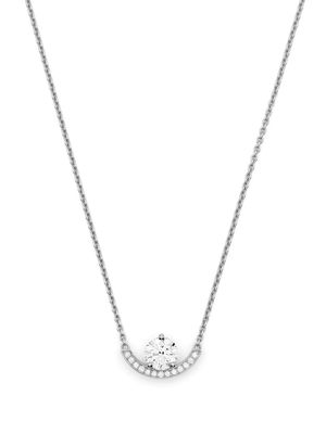 Loyal.e Paris 18kt recycled white gold Intrépide Petit Arc diamond necklace - Silver