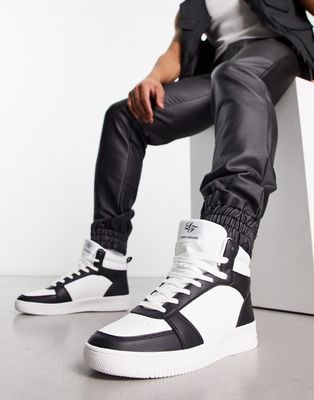 Loyalty & Faith hi-top sneakers in white/black-Multi