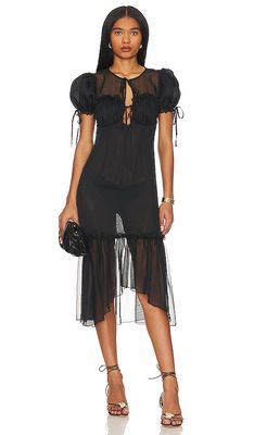LPA Ophelia Midi Dress in Black