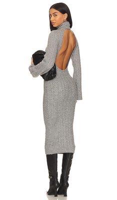 LPA Tori Cable Dress in Grey