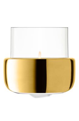 LSA Aurum Vase in Clear/Gold