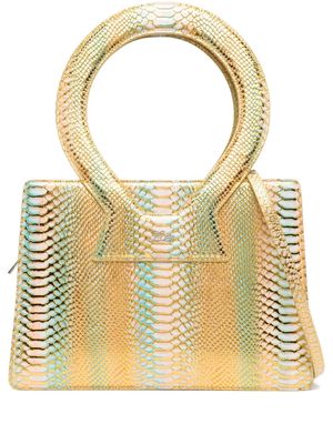 LUAR Ana python-embossed tote bag - Gold