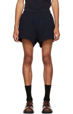 Luar Navy Embroidered Shorts
