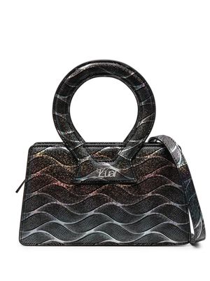 LUAR small Ana iridescent-wave tote bag - Black