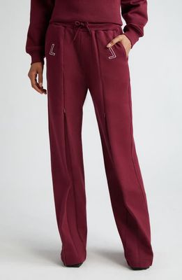 Luar Window Logo Cotton Sweatpants in Burgundy