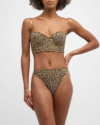 Luca Leopard-Print Bikini Bottoms