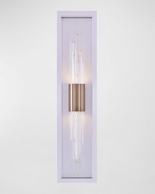 Lucca Champagne Gold LED Outdoor Sconce