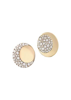 Luce 18K Rose Gold & 1.97 TCW Diamond Mismatched Stud Earrings