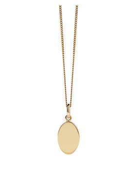 Lucia Melrose Goldtone Sterling Silver Oval Pendant Necklace