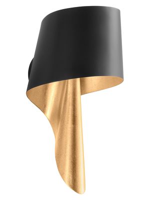 Lucia Single-Light Sconce - Vintage Gold Leaf Soft Black