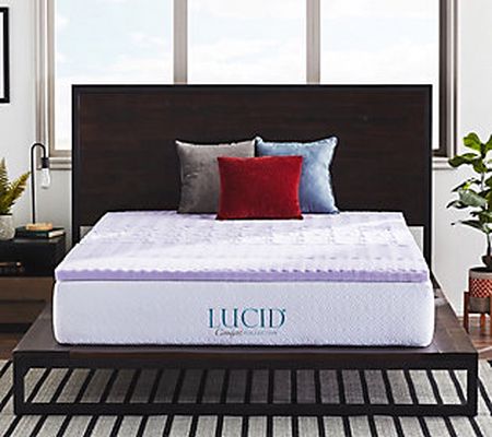 Lucid Comfort Collection 2" Zoned Lavender Topp er - Queen