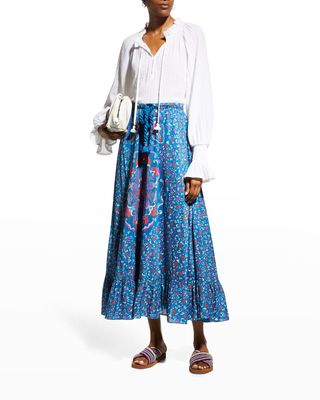 Lucinda Floral-Print Maxi Skirt