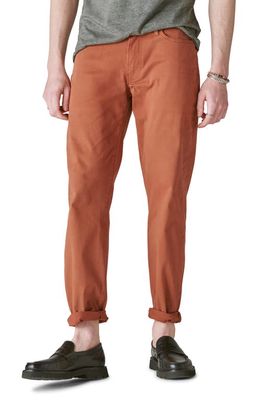 Lucky Brand 333 Straight Fit Stretch Cotton Pants in Rich Soil