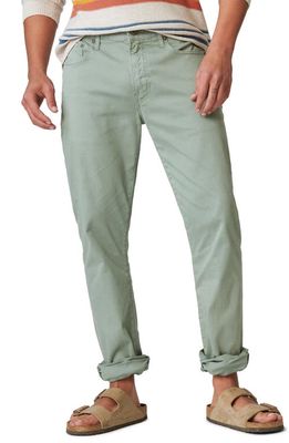 Lucky Brand 410 Athletic Sateen Straight Leg Jeans in Cadet Green