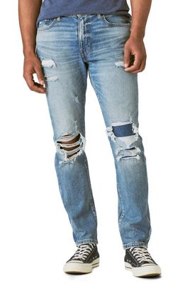 Lucky Brand 411 Athletic Ripped Tapered Leg Jeans in Wagener