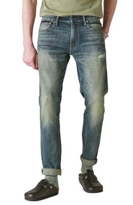 Lucky Brand 412 Distressed Athletic Slim Fit Jeans in Marsh