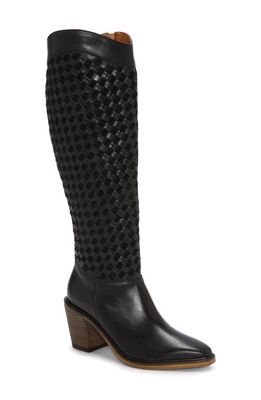 Lucky Brand Abeny Woven Knee High Boot in Black Tuskds