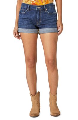Lucky Brand Ava Mid Rise Denim Shorts in Starry Night Rolled