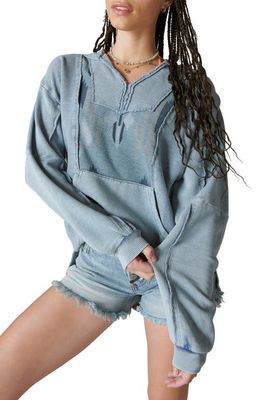 Lucky Brand Baha Cotton Hoodie in Chambray