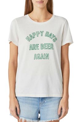 Lucky Brand Beer Again Graphic Tee in Snow White