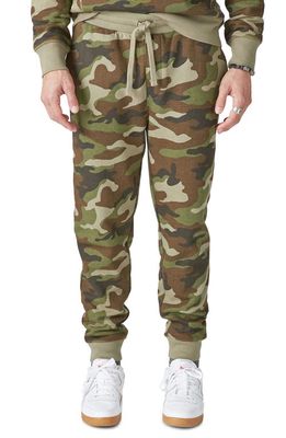 Lucky Brand Camouflage Sueded French Terry Joggers in Camo Army Colors