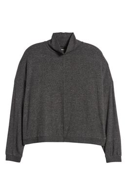 Lucky Brand Cloud Mock Neck Sweater in Charcoal Heather