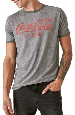 Lucky Brand Coca-Cola Classic Graphic T-Shirt in Heather Grey