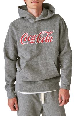 Lucky Brand Coca-Cola Logo Hoodie in Heather Grey