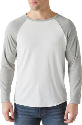 Lucky Brand Eco Jersey Baseball T-Shirt in Grey Multi