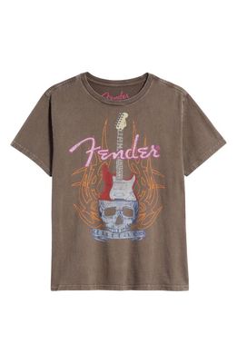 Lucky Brand Fender Skull Cotton Graphic T-Shirt in Shale