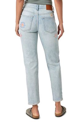 Lucky Brand Floral Embroidered Mid Rise Boyfriend Jeans in In My Mind