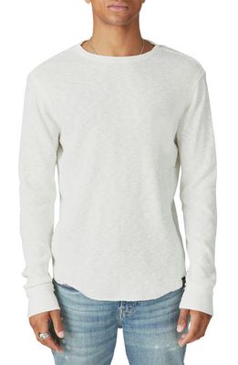 Lucky Brand Garment Dye Thermal Cotton Top in Bright White