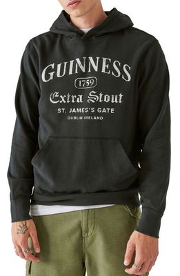Lucky Brand Guinness Graphic Hoodie in Jet Black