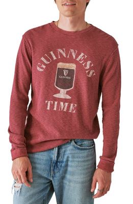 Lucky Brand Guinness Thermal Cotton Top in Cordovan
