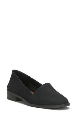 Lucky Brand Harping Flat in Black Nubuck