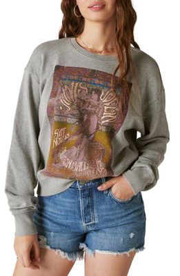 Lucky Brand Janis Joplin Poster Sweatshirt in Heather Grey