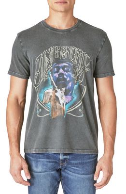 Lucky Brand Jimi Hendrix Cotton Jersey Graphic Tee in Black