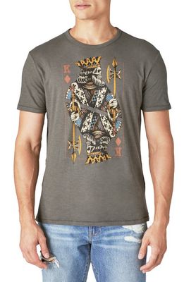 Lucky Brand King of Diamonds Graphic Tee in American Navy