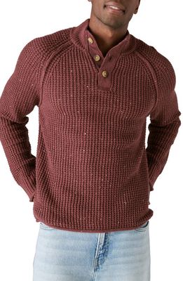 Lucky Brand Nep Pullover Sweater in Burgundy Hush Tweed