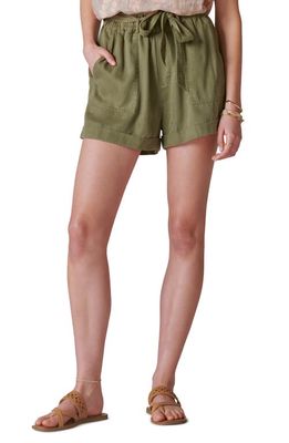 Lucky Brand Paperbag Shorts in Olive