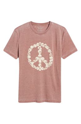 Lucky Brand Peace Skull Graphic T-Shirt in Brown Patina