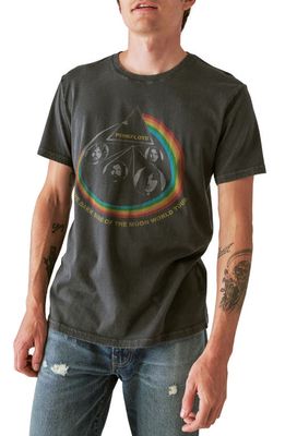 Lucky Brand Pink Floyd Rainbow Graphic T-Shirt in Jet Black