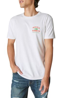 Lucky Brand Pizza on Earth Graphic T-Shirt in Marshmallo